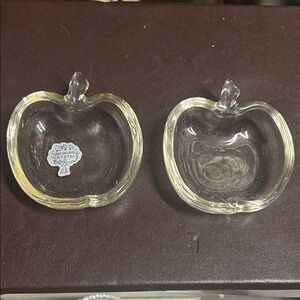 Apple-Shaped Glass Dishes - Clear